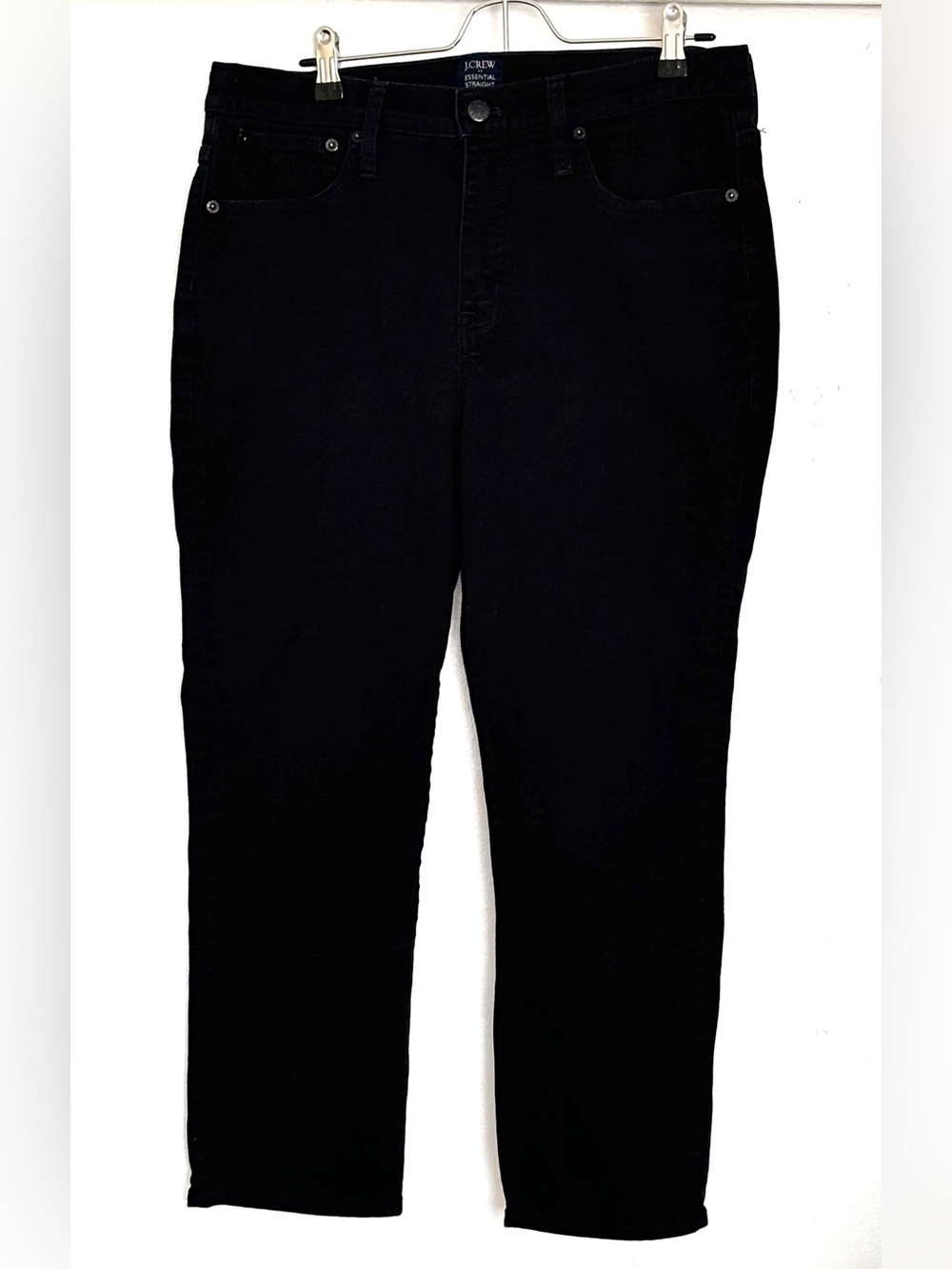 J.Crew Factory Essential Straight Jean in All-Day Stretch Black Size 31 Petite - Picture 2 of 5